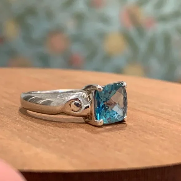 Vintage Solid Sterling Cocktail Ring (Size 5.75) - Picture 12 of 16